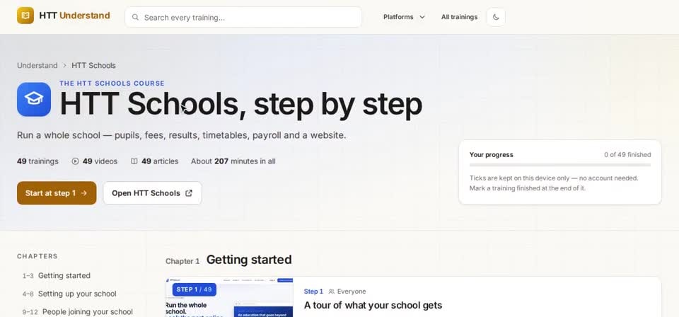 HTT Understand: done — the screen at this step