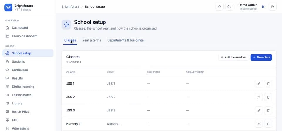 HTT Schools: what next — the screen at this step