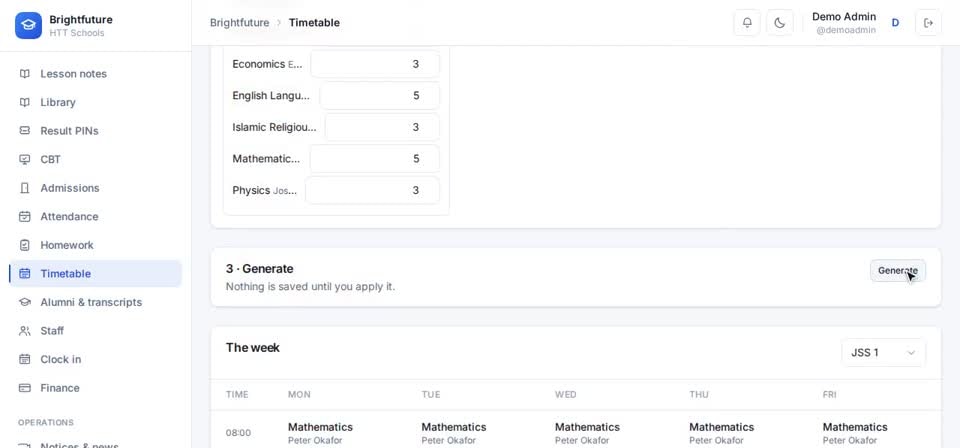 HTT Schools: apply — the screen at this step