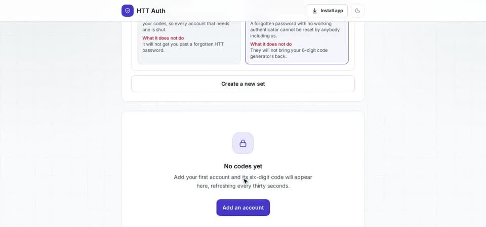 HTT Auth: done — the screen at this step