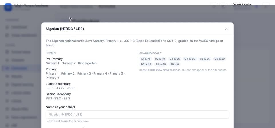 HTT Schools: nigerian — the screen at this step