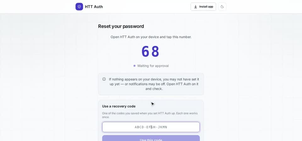 HTT Auth: i cannot open htt auth — the screen at this step
