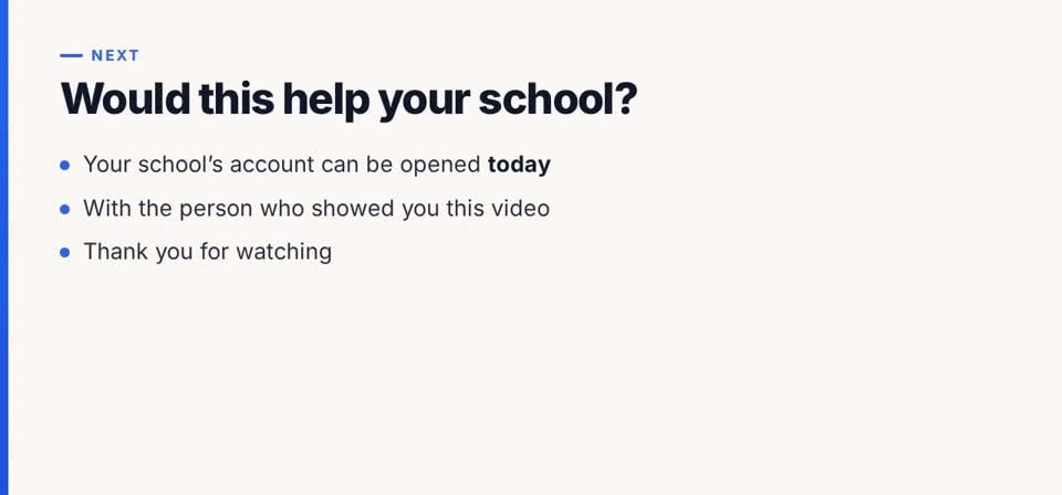 HTT Network: close — the screen at this step