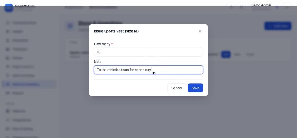 HTT Schools: stock issued — the screen at this step