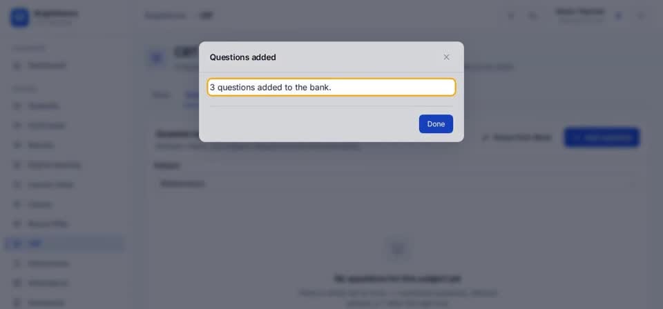 HTT Schools: add to the bank — the screen at this step