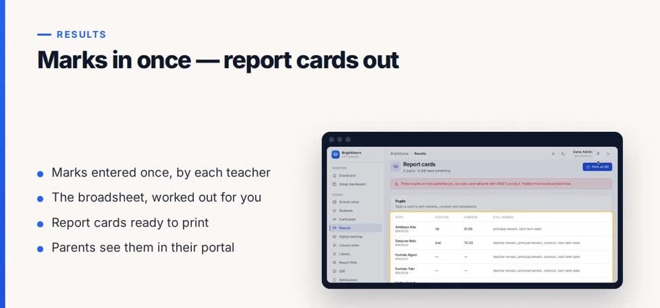 HTT Network: results — the screen at this step